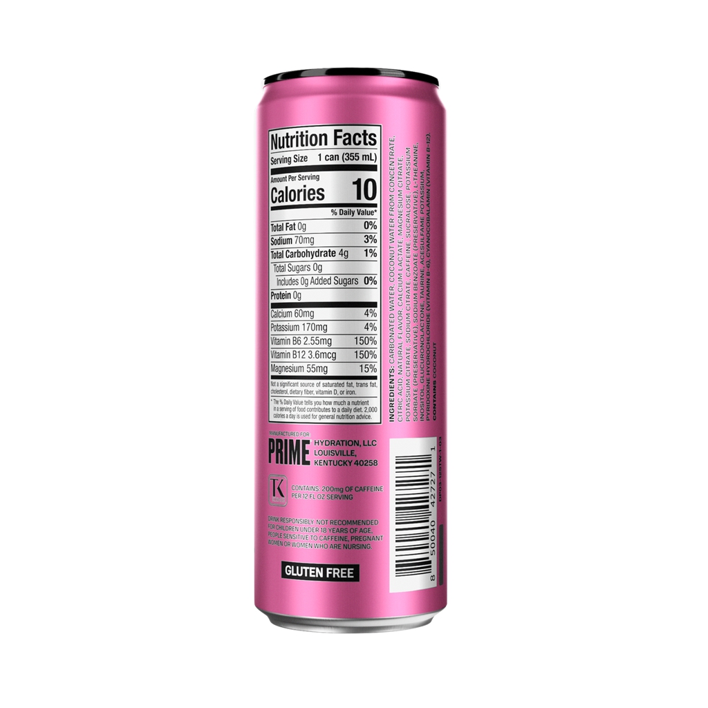 Pink Prime Strawberry Watermelon 12PK Energy Drink | UI1608724