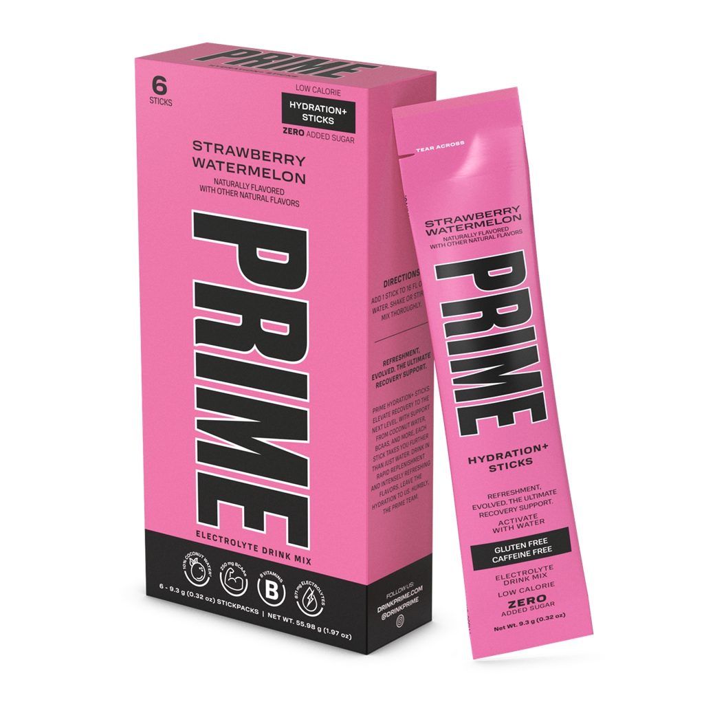 Pink Prime Strawberry Watermelon 6PK Hydration Sticks | HQ3185469