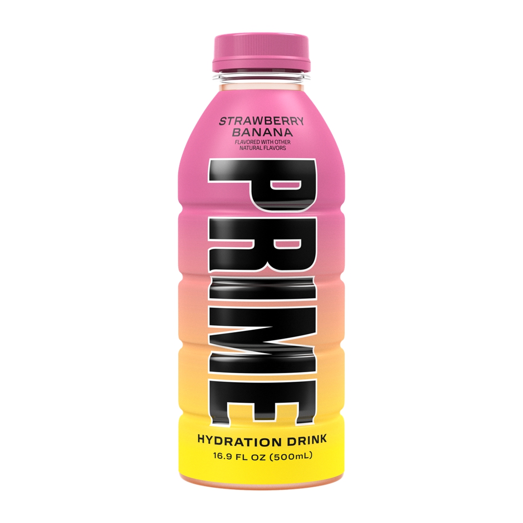 Pink Yellow Prime Strawberry Banana 12PK Hydration Drink | VA3468752